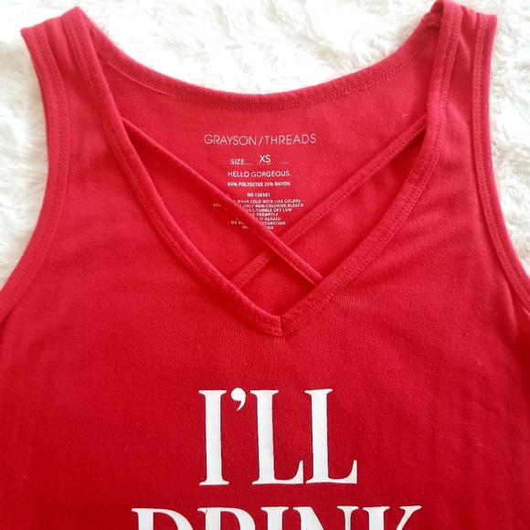 Fourth of July Tank! ❤️ Grayson Threads "I'll Drink To That" Graphic Tank - Picture 4 of 6